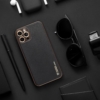 Forcell LEATHER bőr telefontok IPHONE 12 PRO MAX black