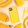 Forcell LEATHER bőr telefontok IPHONE 12 PRO yellow