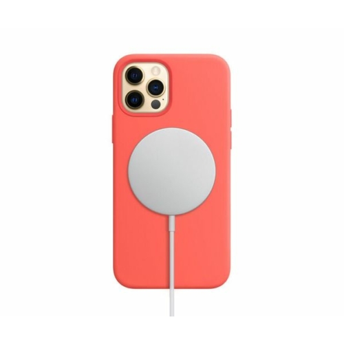 iPhone 12 mágnesgyűrűs szilikon tok - piros