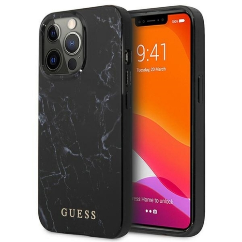 Original faceplate case GUESS for iPhone 13 PRO MAX / black Marble GUHCP13XPCUMABK