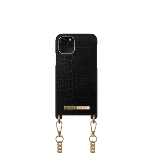 iDeal of Sweden Necklace telefontok iPhone 11 PRO / XS / X Jet Black Croco